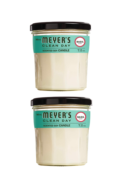 Mrs. Meyer's Clean Day Basil Aromatherapy Candle (Pack of 2)