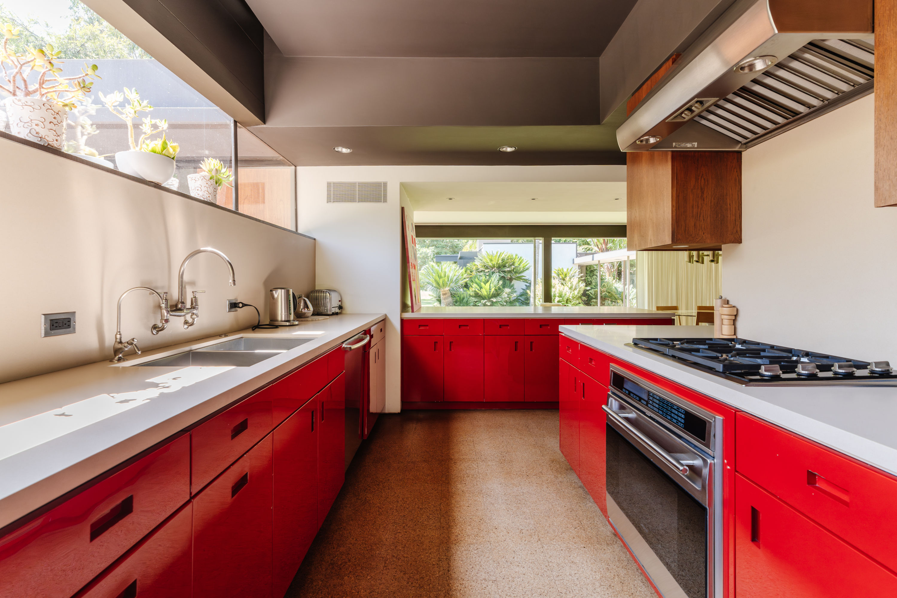 The refurbished kitchen in Case Study House #20