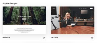 a pair of Squarespace's templates