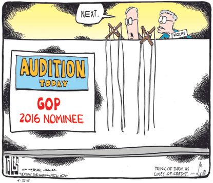 
Political cartoon U.S. GOP 2016 election Koch