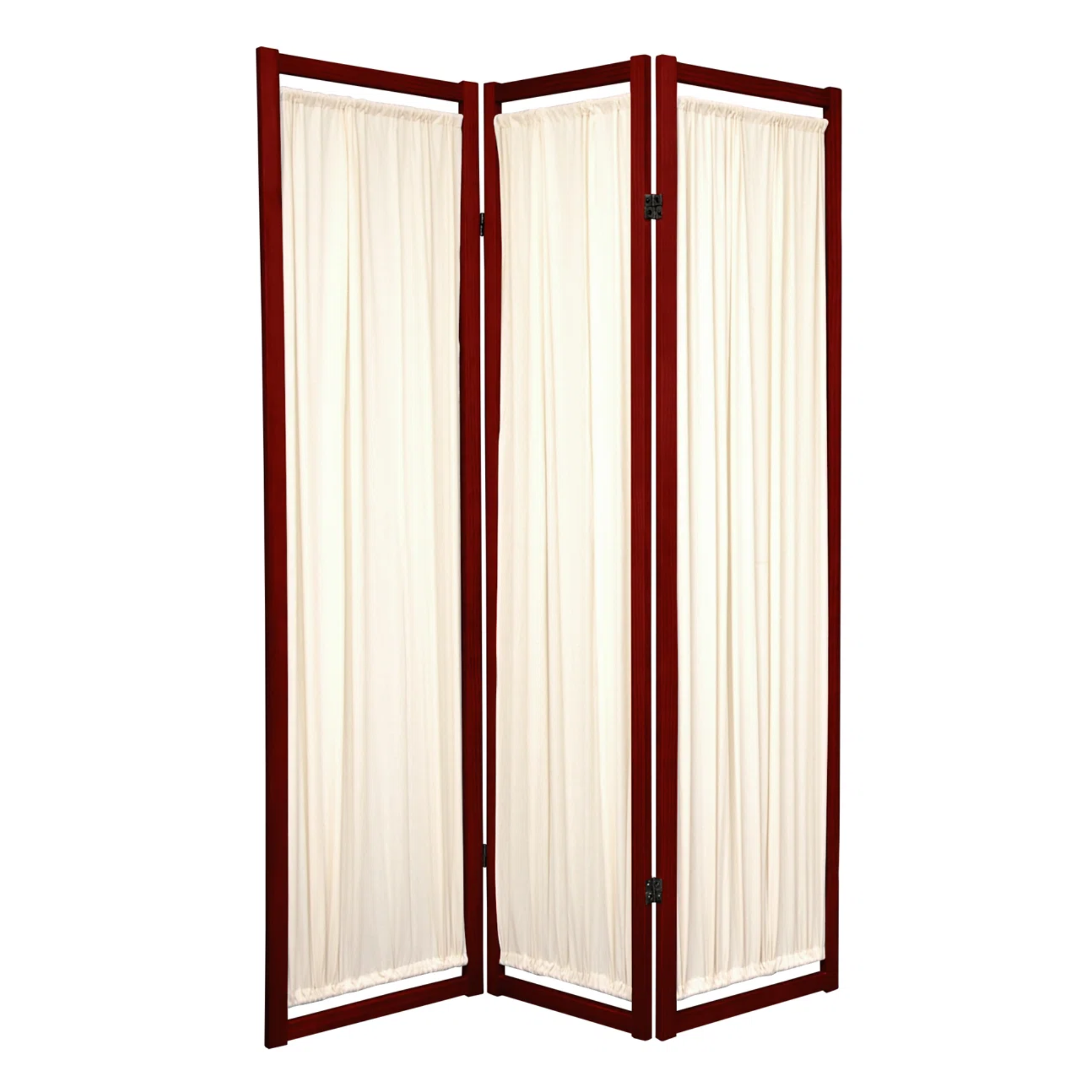 a wood and cloth room divider
