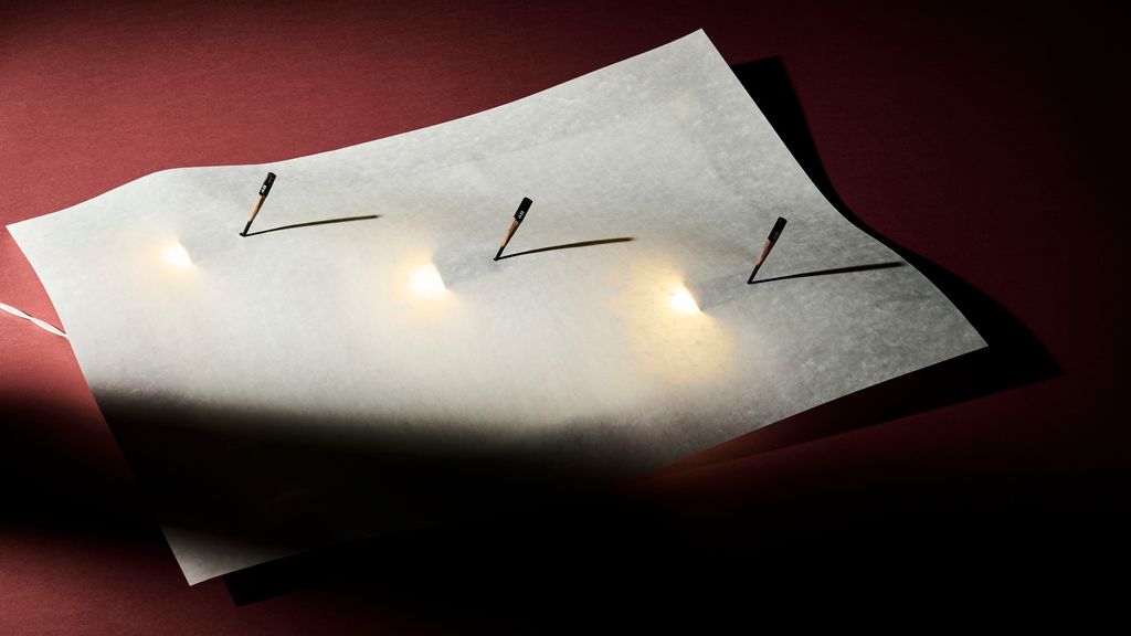 Delicate paper-looking light