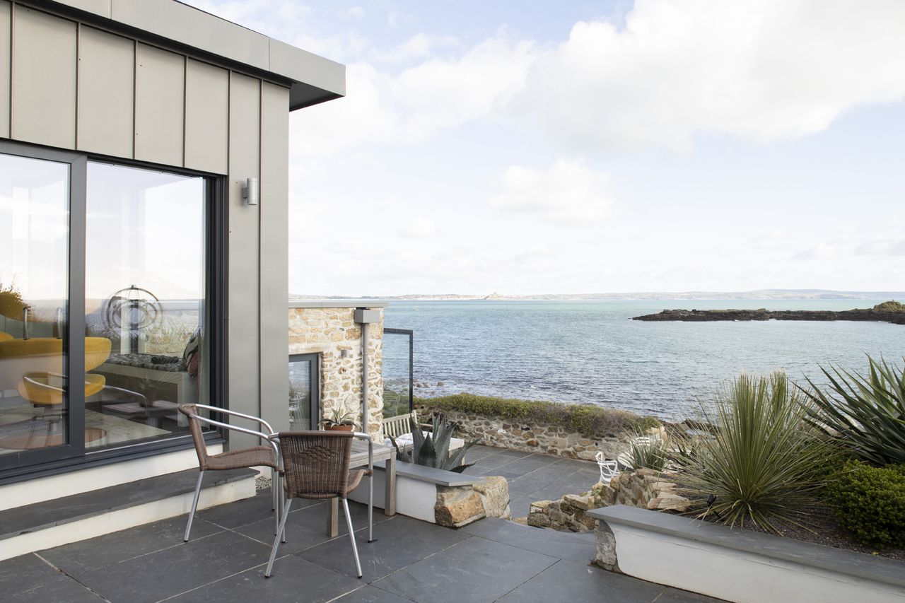 an extended bungalow by the sea