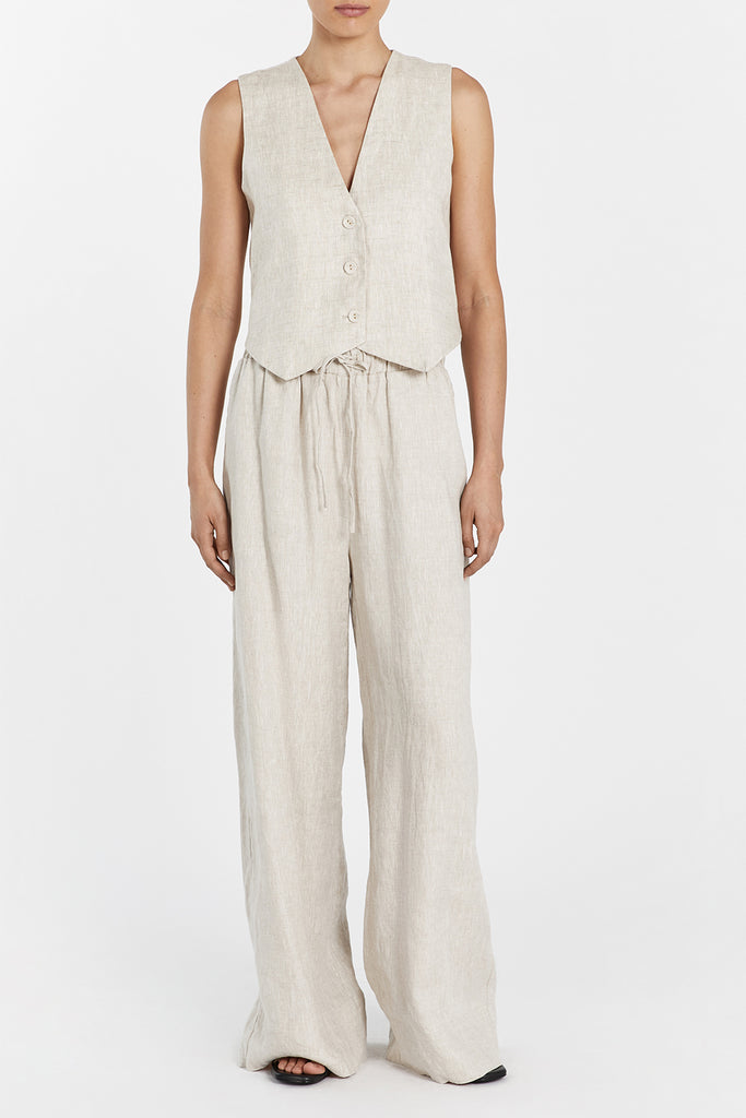 Gina Natural Linen Waist Pant