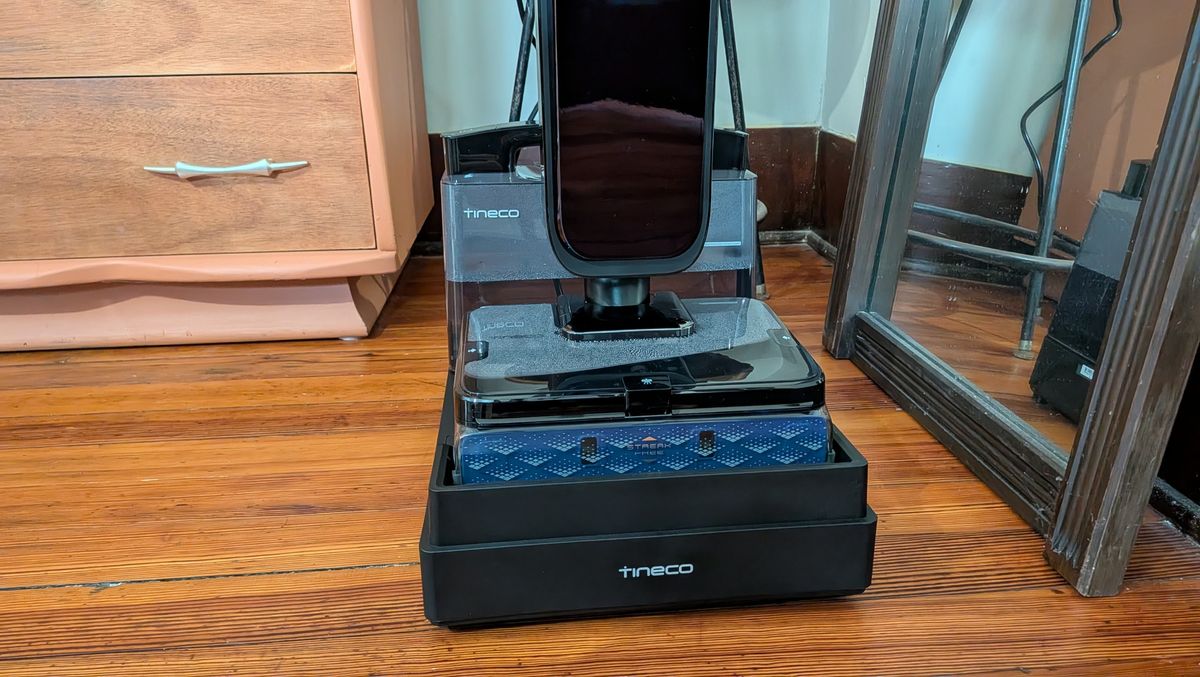 Tineco Floor ONE Station S9 Scientist Pro wet and dry vacuum cleaner in dock