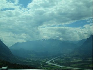 Rhine Valley in Leichtenstein and Switzerland