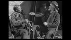 Remastered footage shows William "Buffalo Bill" Cody in conversation with Oglala Lakota leader Siŋt&eacute; M&aacute;za ("Chief Iron Tail") in 1914.