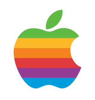 The 1977 Apple logo designed by Rob Janoff