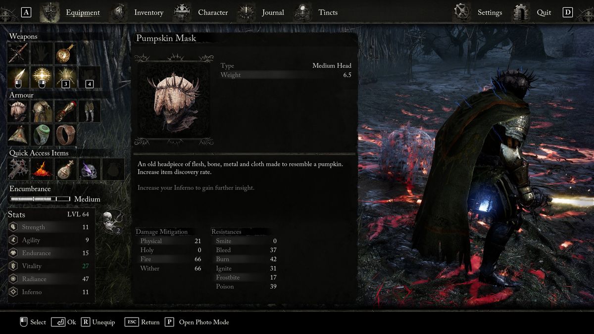 Lords of the Fallen Pumpskin Mask