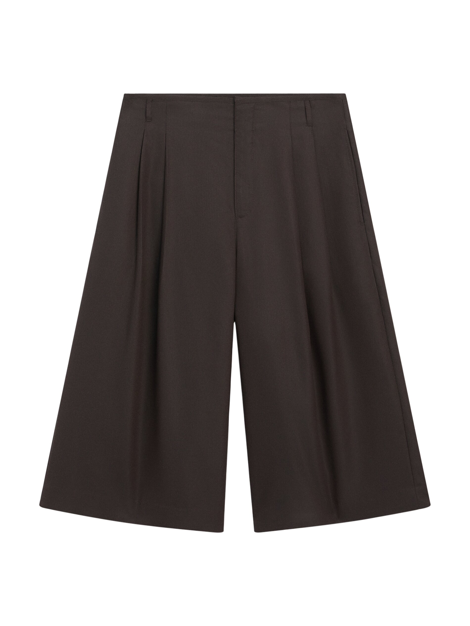 Long Bermuda Shorts With Striped Detail