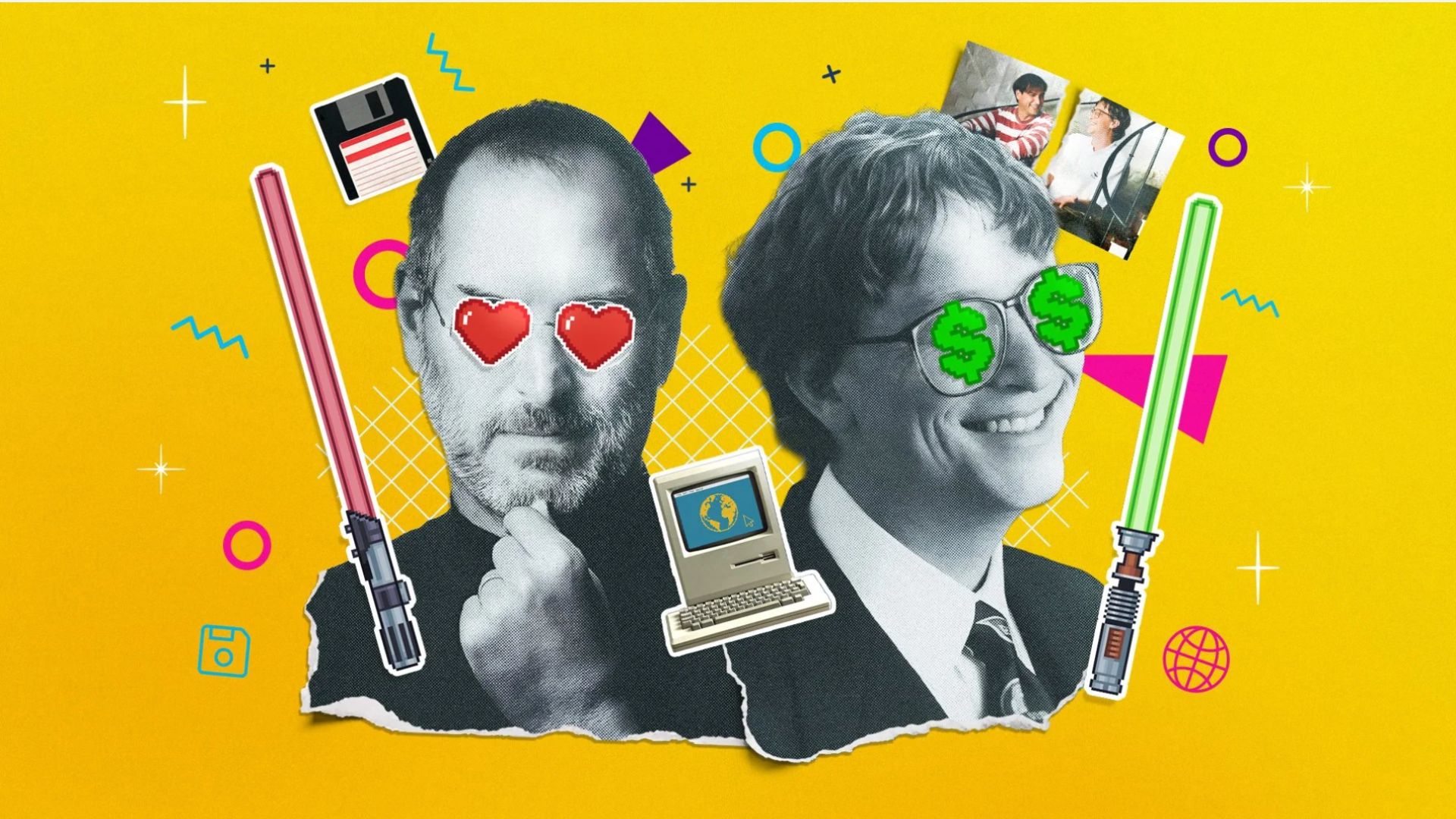 an image of the poster for Nerds: The Bill Gates vs. Steve Jobs Comedy Musical