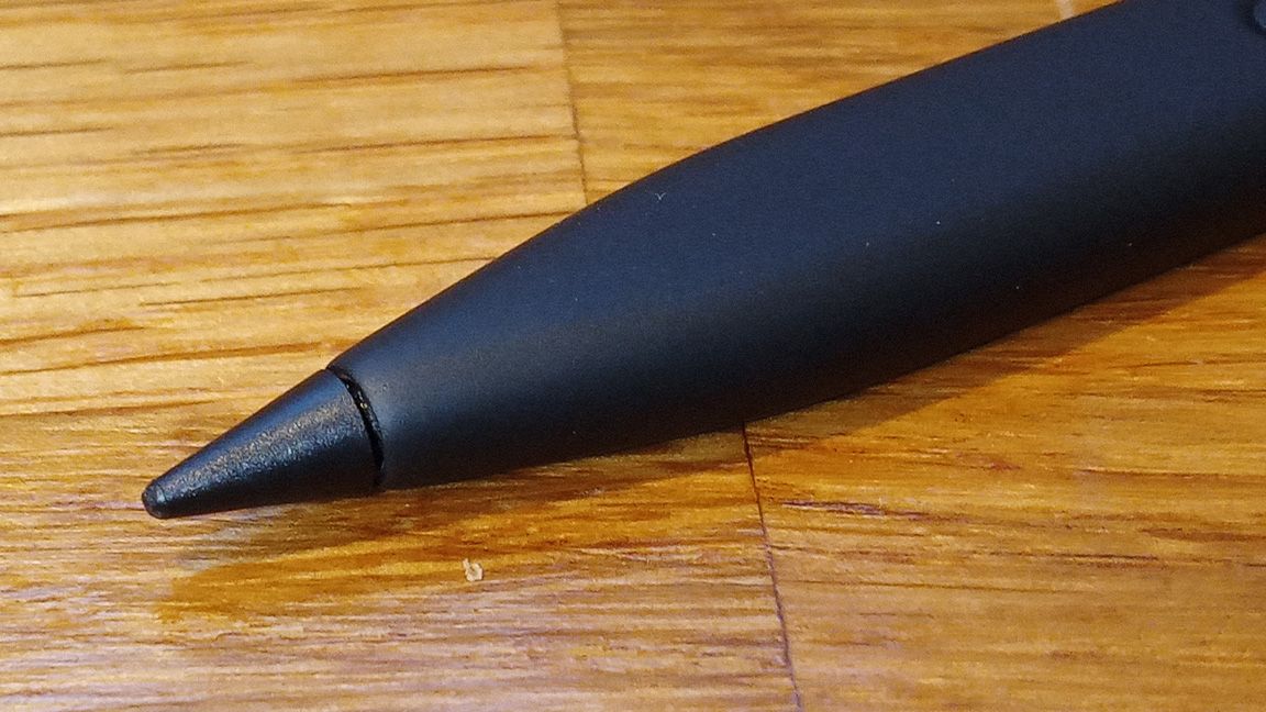 Surface Slim Pen 2 review; a close up of a stylus nib