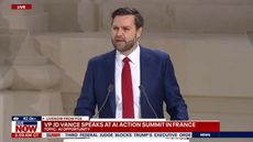 screenshot of JD Vance speaking at Paris AI Action Summit