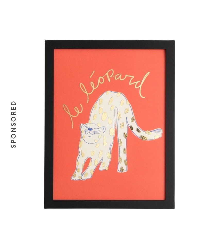 Society6, Le Léopard Foil Art Print 