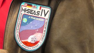 A look at the mission patch for the one-year mock Mars mission in Hawaii by the Hawaii Space Exploration Analog and Simulation program.