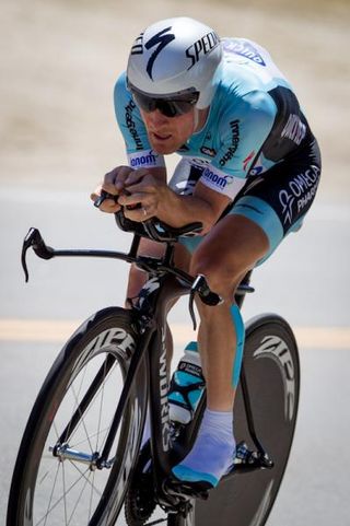 Levi Leipheimer (Radioshack-Nissan) looking comfortable during his TT.