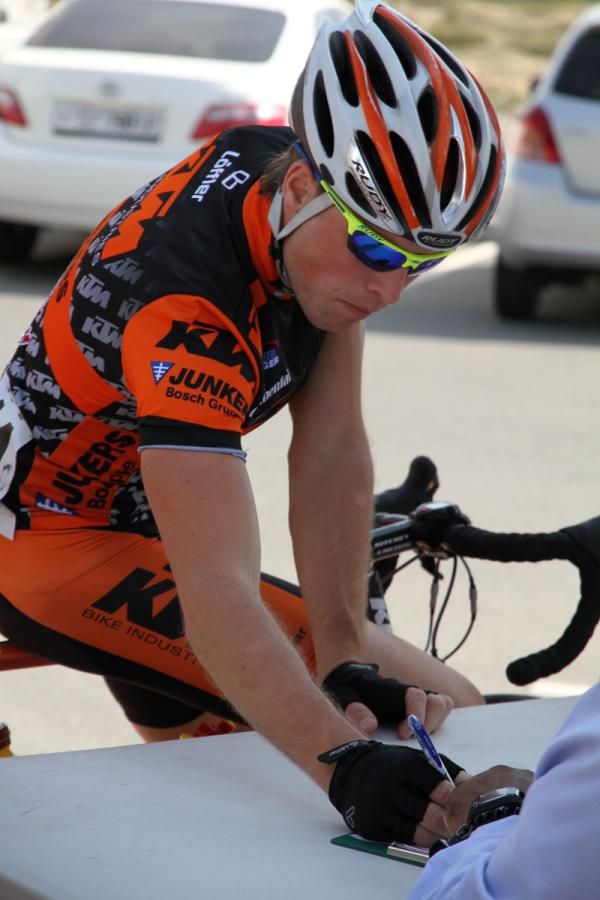 A KTM rider signs on