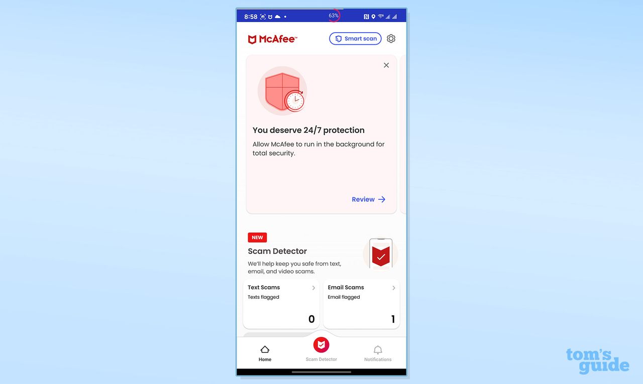 Screenshot of the McAfee+ Ultimate app