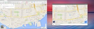 Google Maps in the browser, and in the Android app