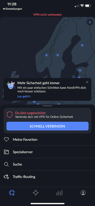 NordVPN before Activation