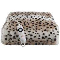 Relaxwell by Dreamland Leopard Print Faux Fur Heated Throw: was £119.99, Now £89.99, Argos