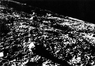 The first image from the surface of the moon relayed to Earth via the former Soviet Union's Luna 9 lander on Feb. 3, 1966.