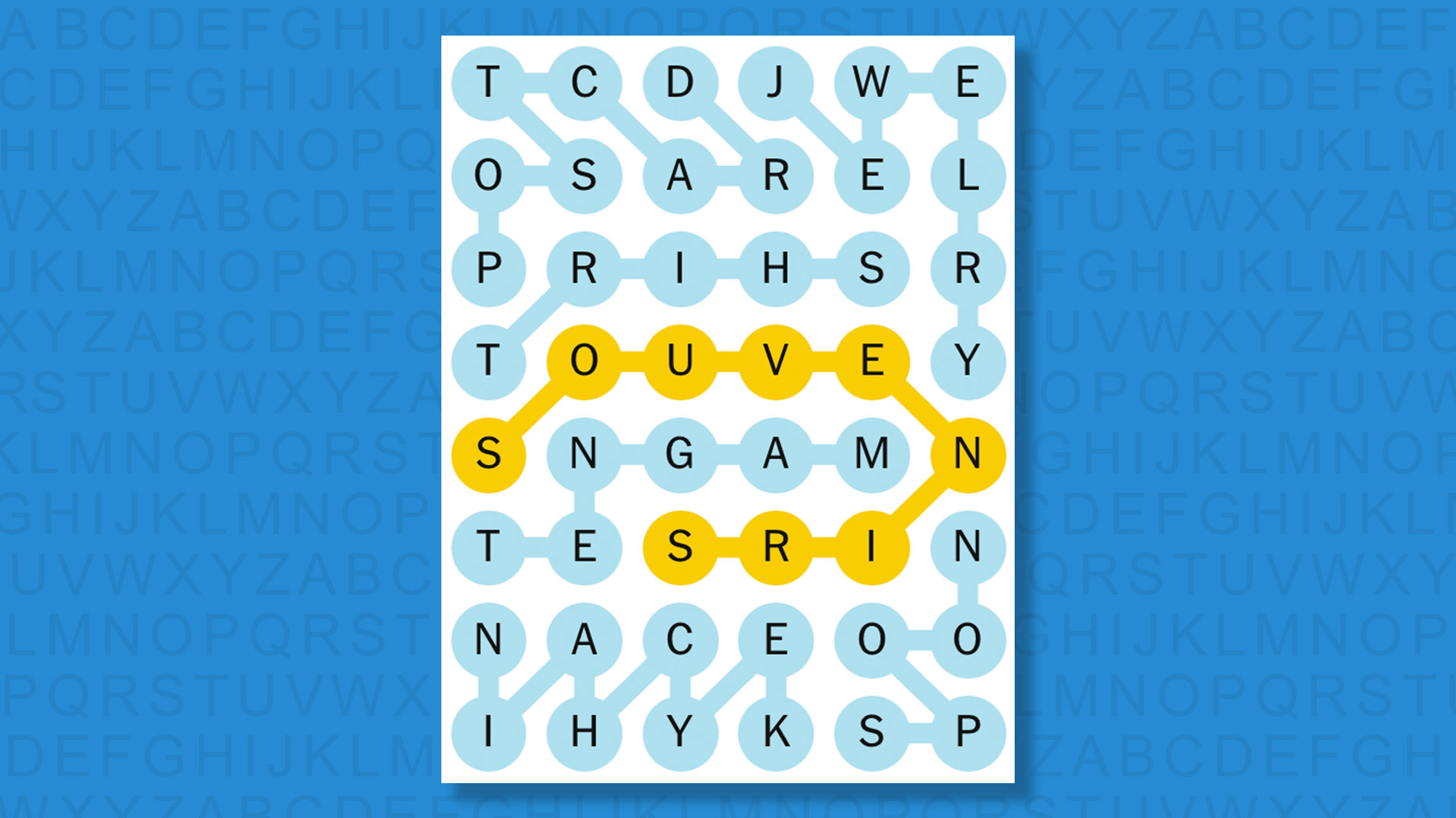 NYT Strands answers for game 580 on a blue background