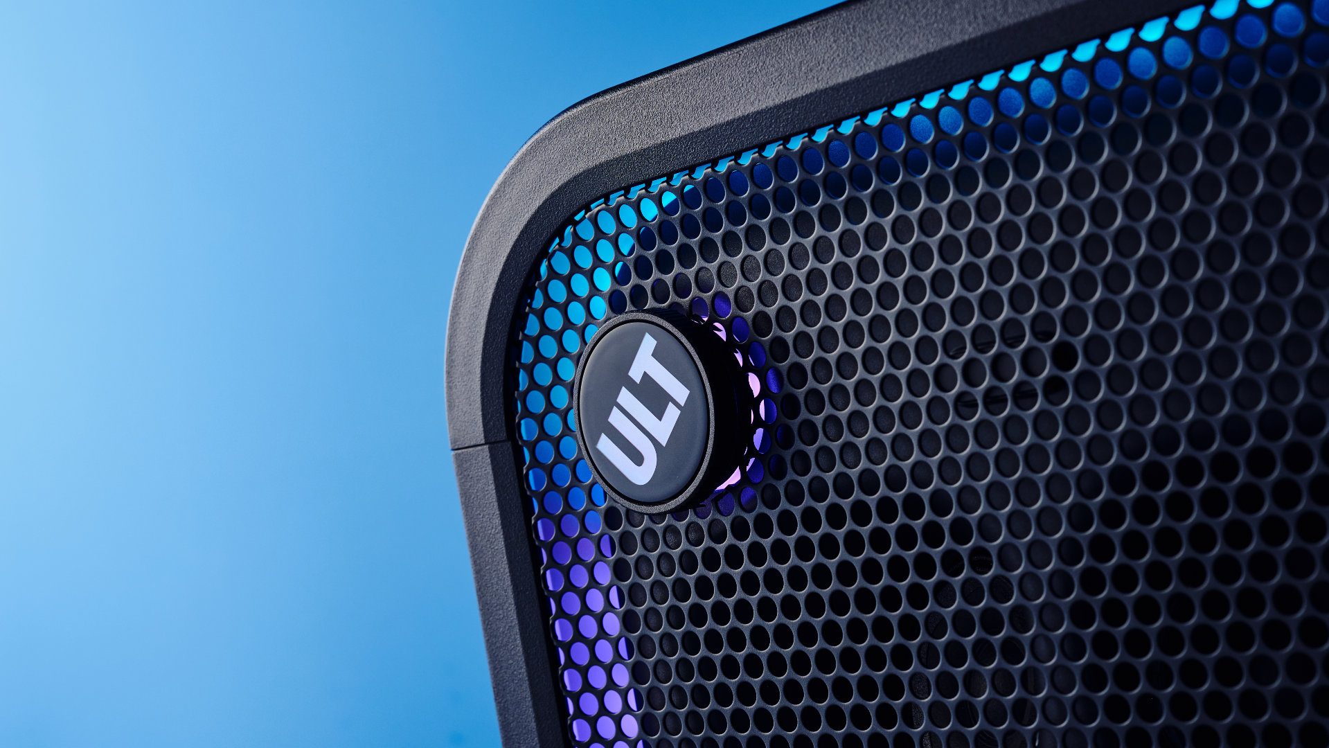 A black Sony ULT Tower 5 portable party speaker