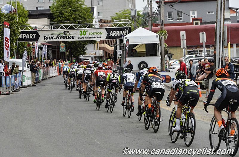 The Tour de Beauce peloton in Saint-Georges.