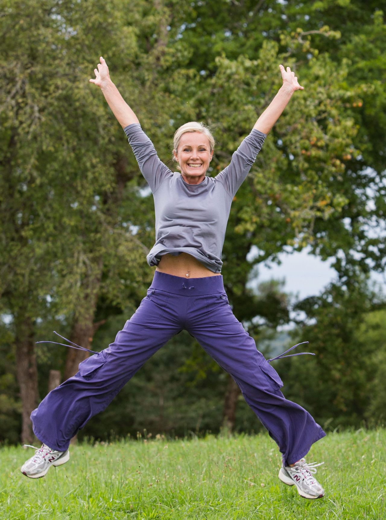 woman jumping