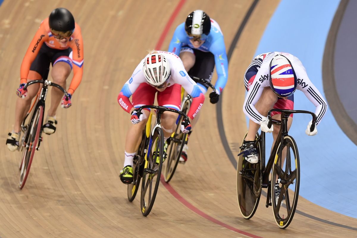 Rebecca James (Great Britain) in the keirin