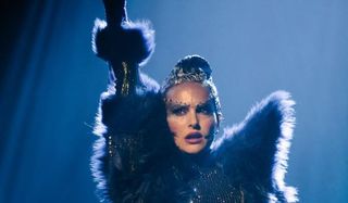 Vox Lux Natalie Portman poses in the middle of a concert