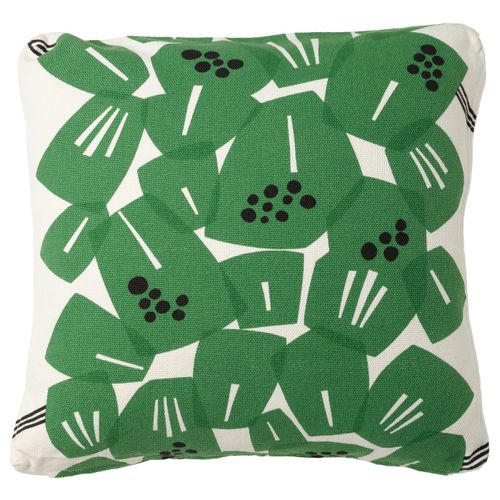 Underblomma Cushion Cover - White/green 20x20 "