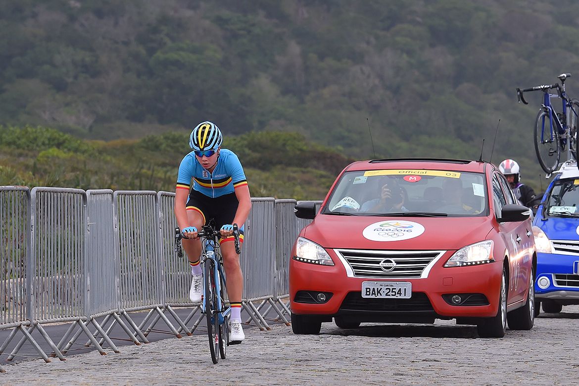 Lotte Kopecky (Belgium) was the first attacker in the women's road race