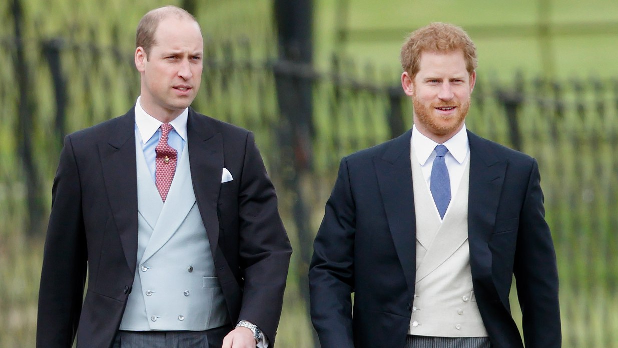 Prince William and Prince Harry attend the wedding of Pippa Middleton and James Matthews at St Mark's Church on May 20, 2017