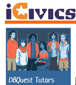 Illustration of DBQuest Tutors from iCivics