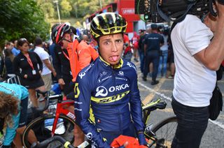 Esteban Chaves (Orica-Scott) after a tough day in the saddle