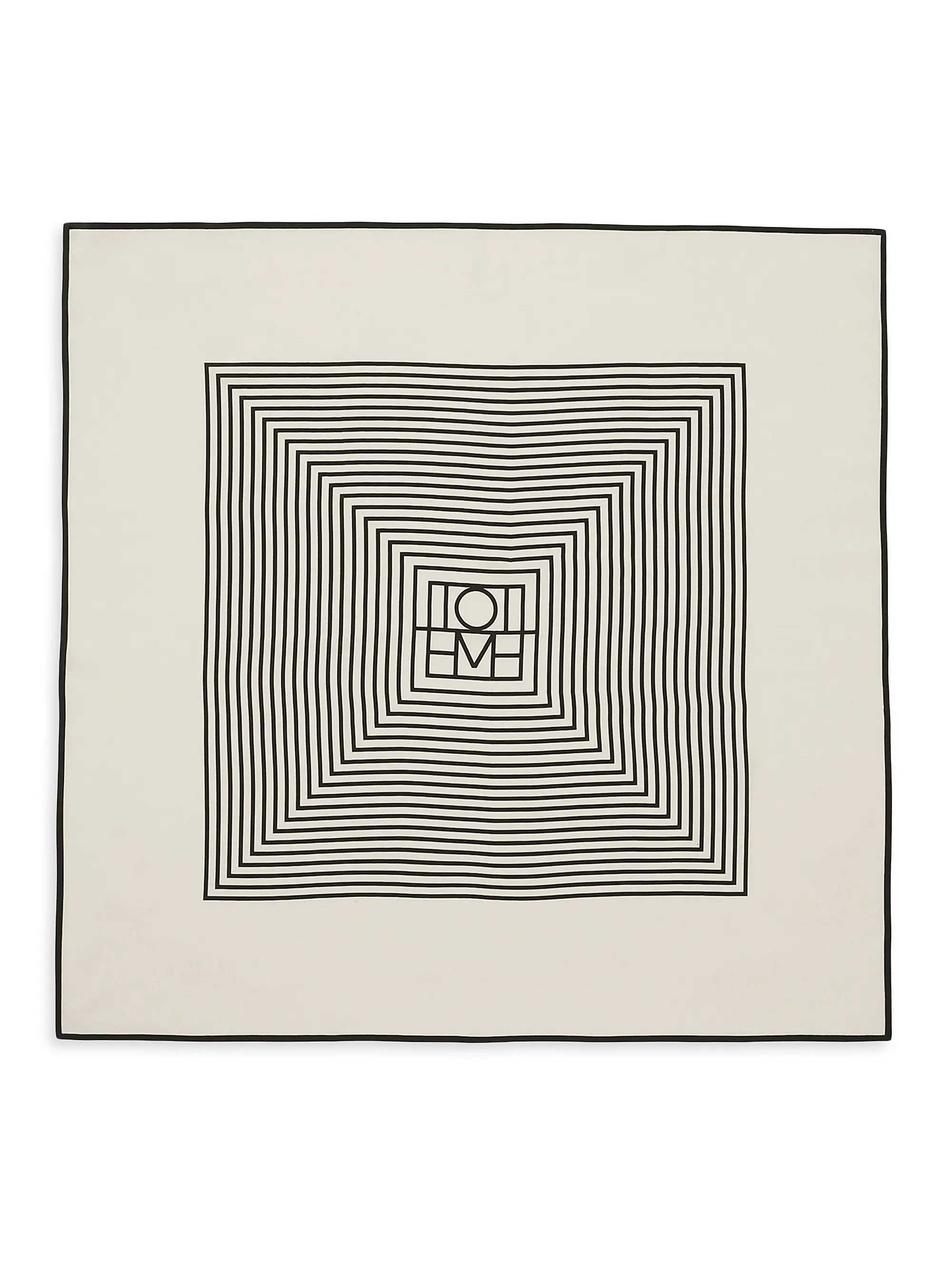 Centered Monogrammed Silk Scarf