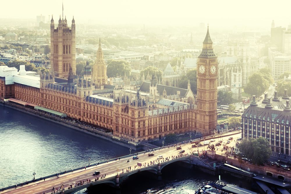 A view of the Houses of Parliament in Westminster 