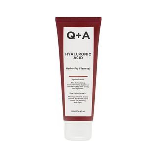 a packshot of Q+A hyaluronic acid cleanser