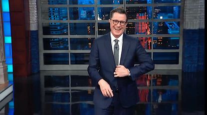 Stephen Colbert jokes about Trump's big speech