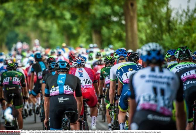 The peloton enjoying some sun on stage 1