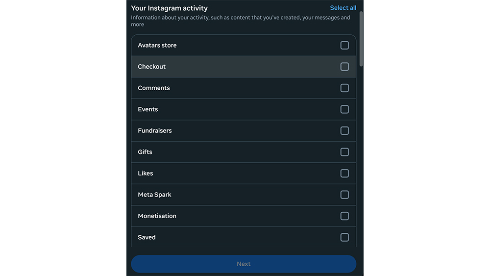 A screenshot showing one of the steps in how to to download photos from Instagram