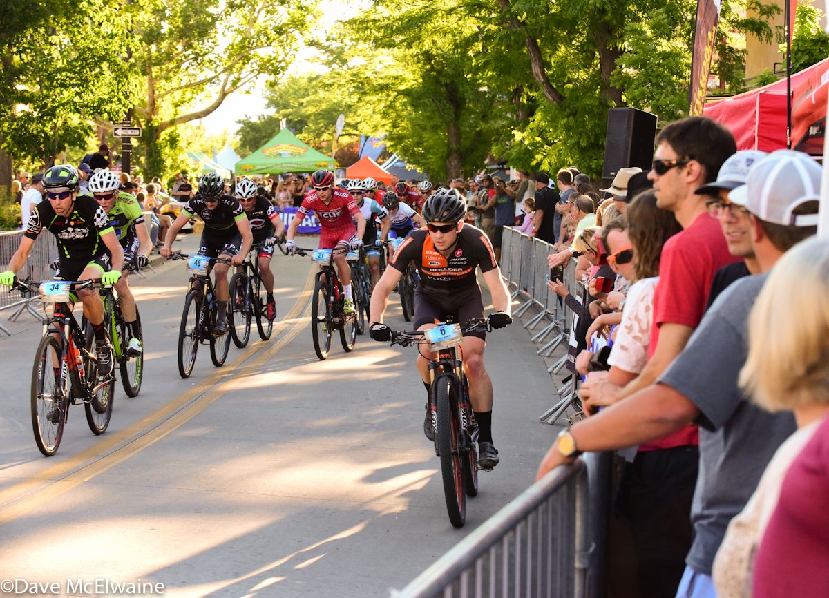 Chasers riding with two laps to go