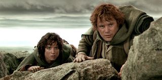 Frodo och Sam på väg till Mordor i Sagan om Ringen-filmerna på HBO Max.