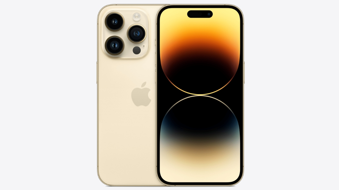 Un iPhone 14 Pro en dorado