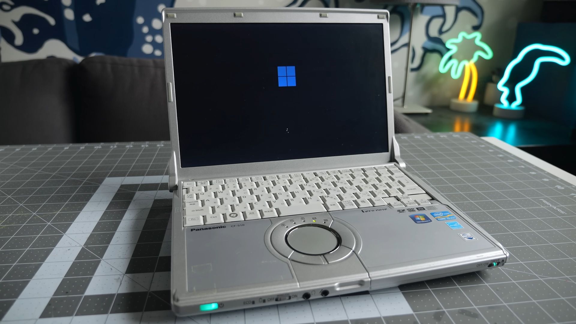 Windows 11 running on an ancient Panasonic laptop is