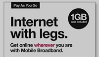 Three Mobile Pay As You Go Mobile Broadband 1 GB Data SIM