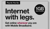 Three Mobile Pay As You Go Mobile Broadband 1 GB Data SIM