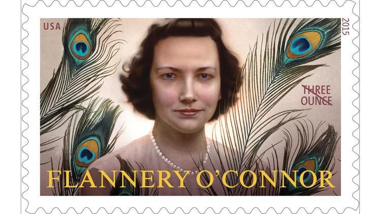 The Flannery O&amp;#039;Connor stamp.